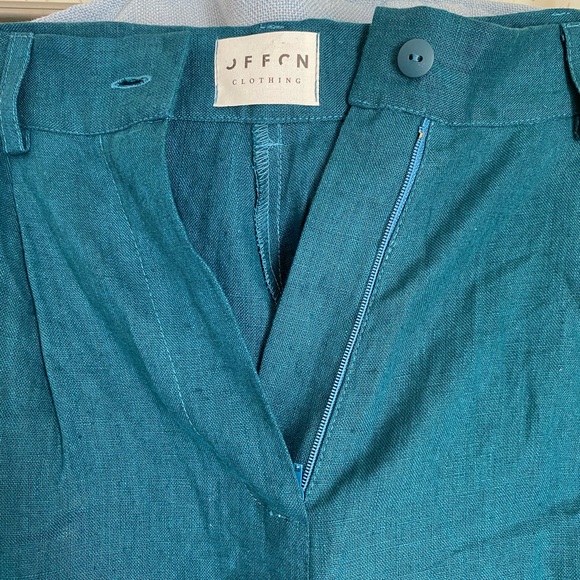Teal Linen Pants XS OffOn - Picture 3 of 7